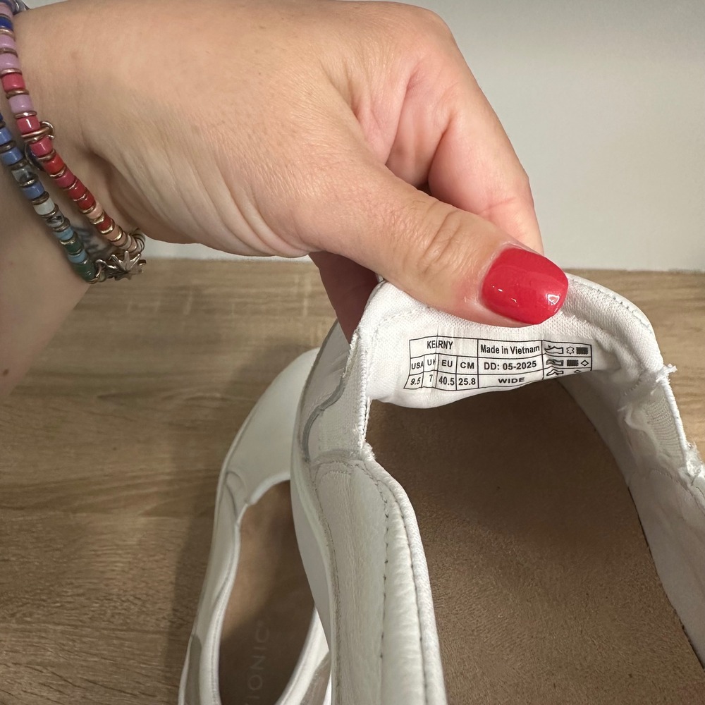 Vionic‎ Womens Kearny Slip On Sneaker US 9.5 Wide White Silver Leather Platform - Picture 11 of 16